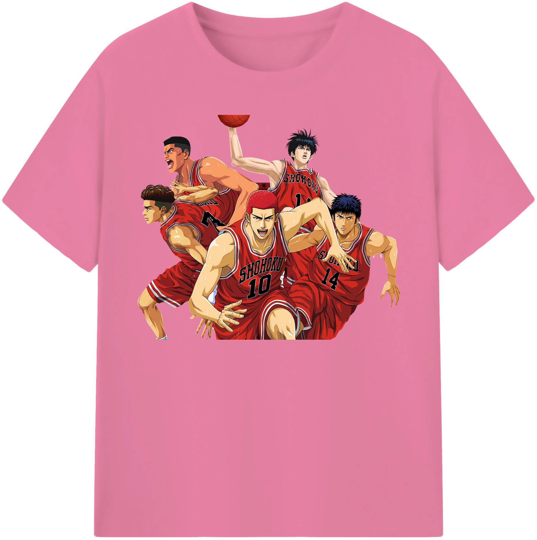 SLAM DUNK／スラムダンク 綿100％半袖Tシャツ（フロントプリント）